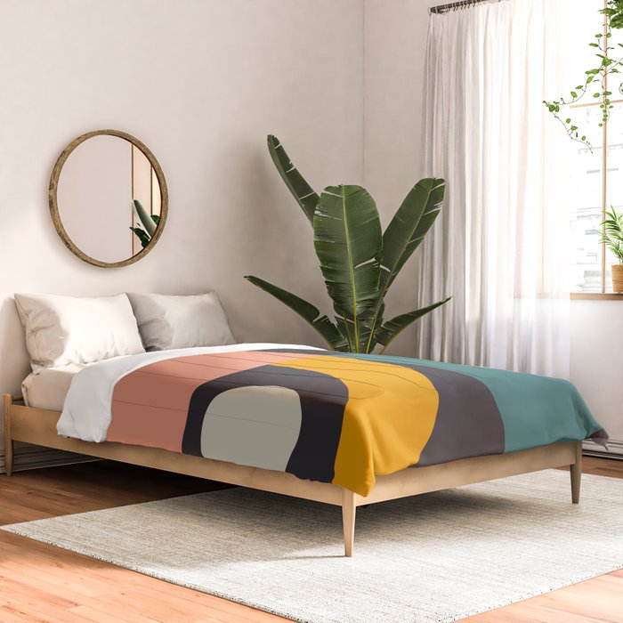 mid century bauhaus geometric large 4 Comforter Gallery Image 2