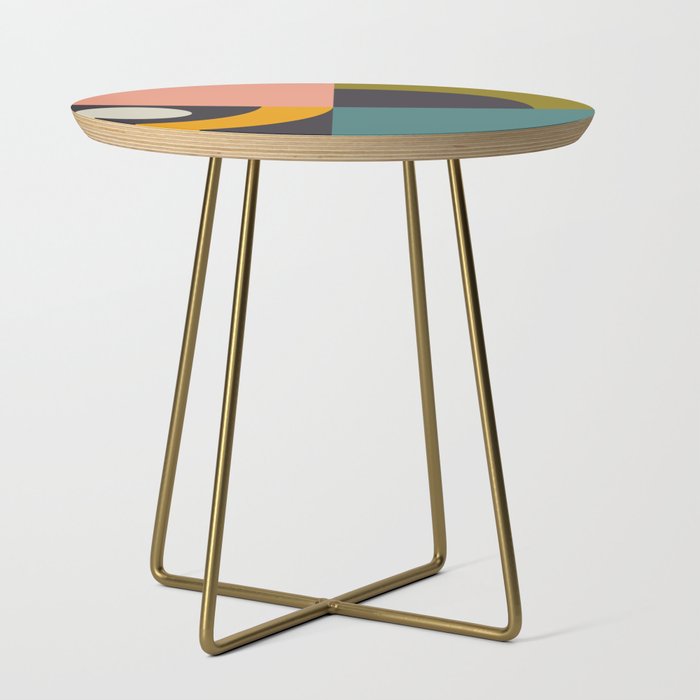 mid century bauhaus geometric large 4 Side Table Gallery Image 1