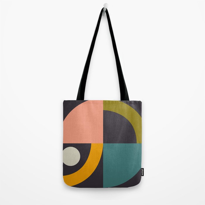 mid century bauhaus geometric large 4 Tote Bag Gallery Image 2