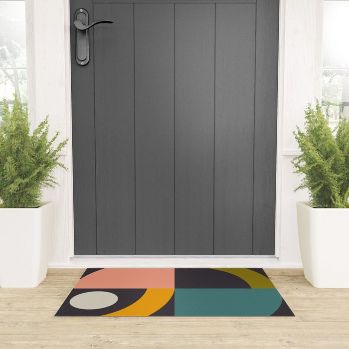 mid century bauhaus geometric large 4 Welcome Mat Gallery Image 3