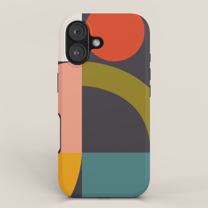 mid century bauhaus geometric large 4 iPhone Case Gallery Image 1