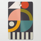 mid century bauhaus geometric large 4 Cutting Board Gallery Image 1