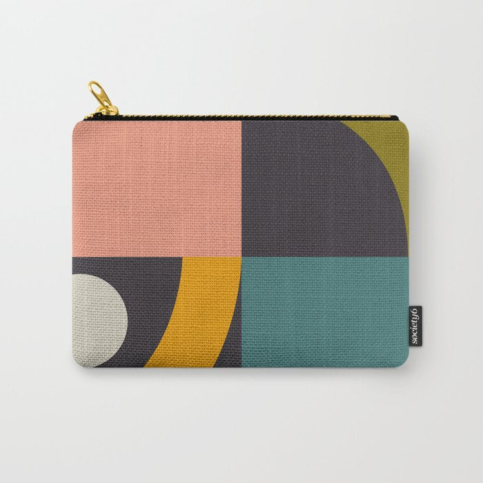 mid century bauhaus geometric large 4 Carry All Pouch Gallery Image 1