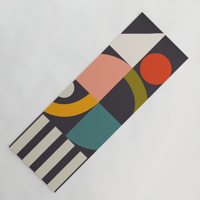 mid century bauhaus geometric large 4 Yoga Mat Gallery Image 1