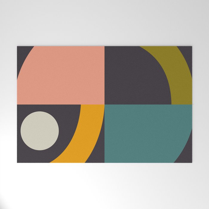 mid century bauhaus geometric large 4 Welcome Mat Gallery Image 1