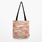Monte Vista - pink peach and teal Tote Bag Gallery Image 2