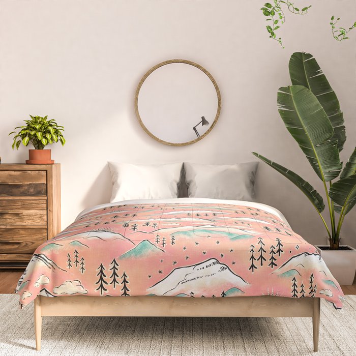 Monte Vista - pink peach and teal Comforter Gallery Image 3