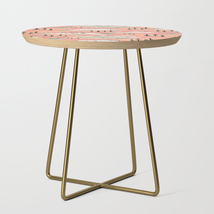 Monte Vista - pink peach and teal Side Table Gallery Image 1