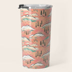 Monte Vista - pink peach and teal Travel Mug Gallery Image 3