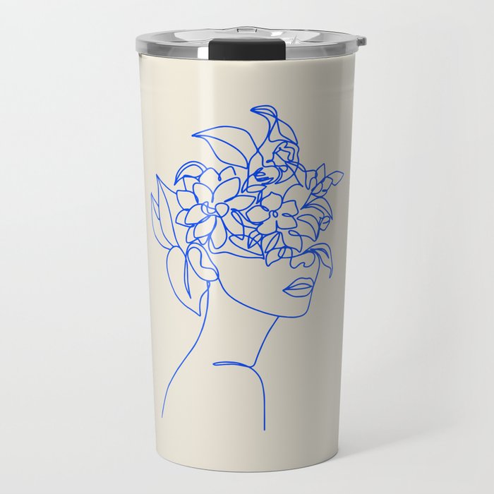 The Girl with the Flowers: Off-White Edition Travel Mug Gallery Image 1