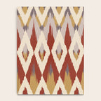 Boho Geometric, Ikat Pattern, Red, Blue, Yellow Notebook Gallery Image 4