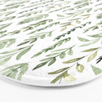 Watercolor leaves Bath Mat Gallery Image 3