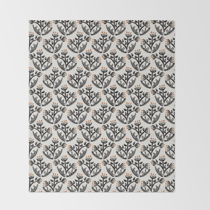 Black Forest flowers Throw Blanket Gallery Image 2