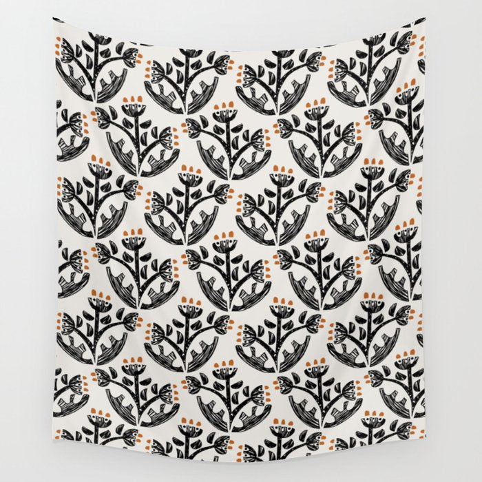 Black Forest flowers Wall Tapestry Gallery Image 4