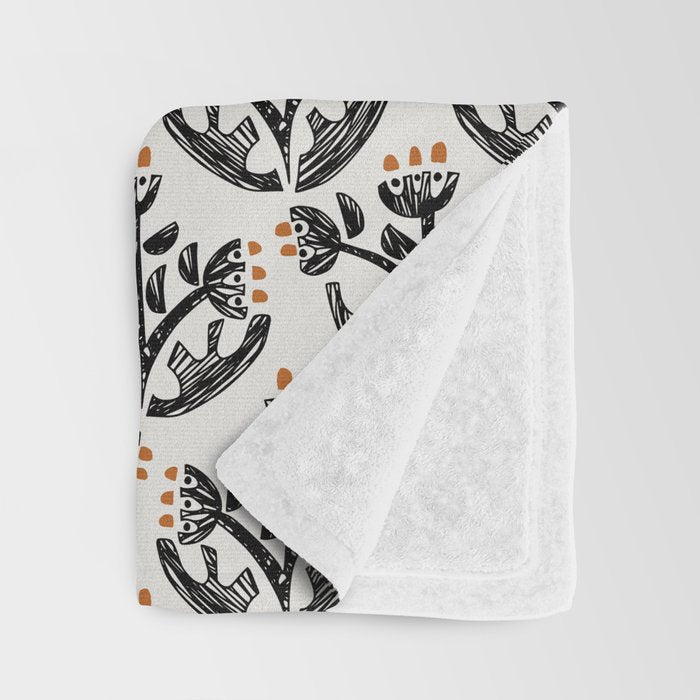 Black Forest flowers Throw Blanket Gallery Image 3