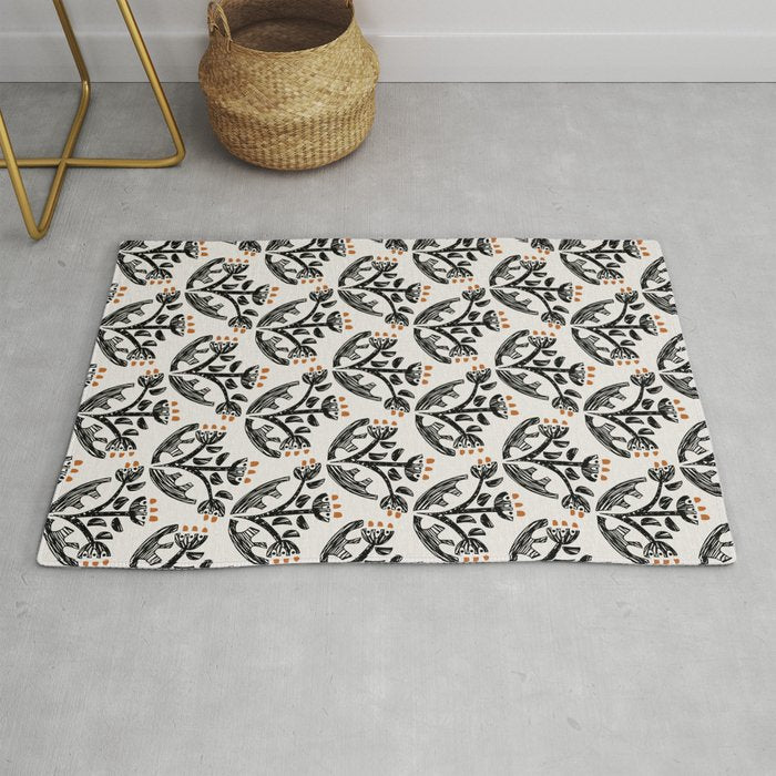 Black Forest flowers Rug Gallery Image 1