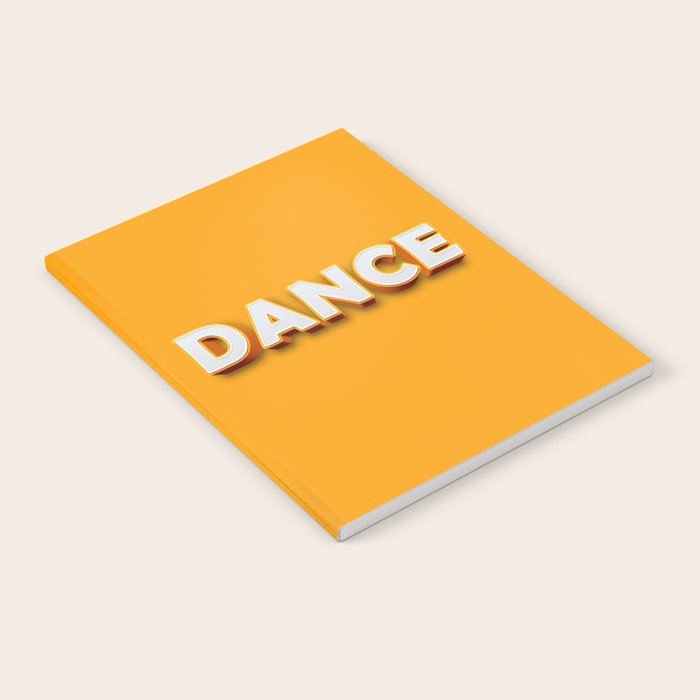 Dance 3D typography Notebook Gallery Image 1