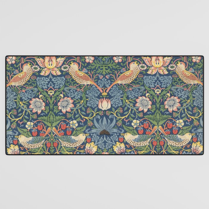 Strawberry Thief - Vintage William Morris Bird Pattern Desk Mat Gallery Image 3