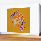 Go Get 'Em Tiger - Yellow Palette Wall Mural Gallery Image 2