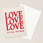 Love Love Love Stationery Card Gallery Image 2