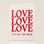 Love Love Love Stationery Card Gallery Image 2