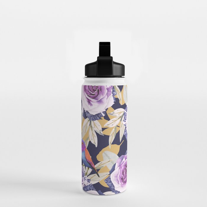 Bird in the rose bush D Water Bottle Gallery Image 2