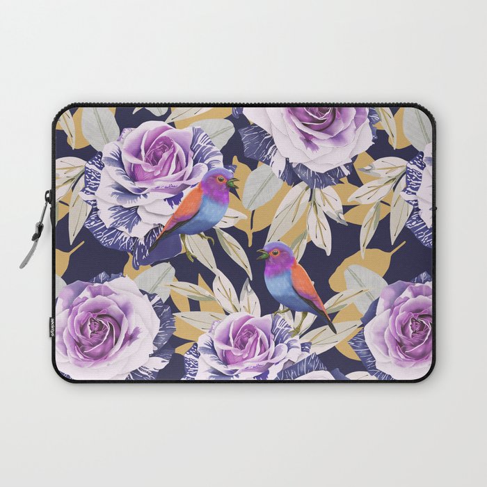 Bird in the rose bush D Laptop Sleeve Gallery Image 1