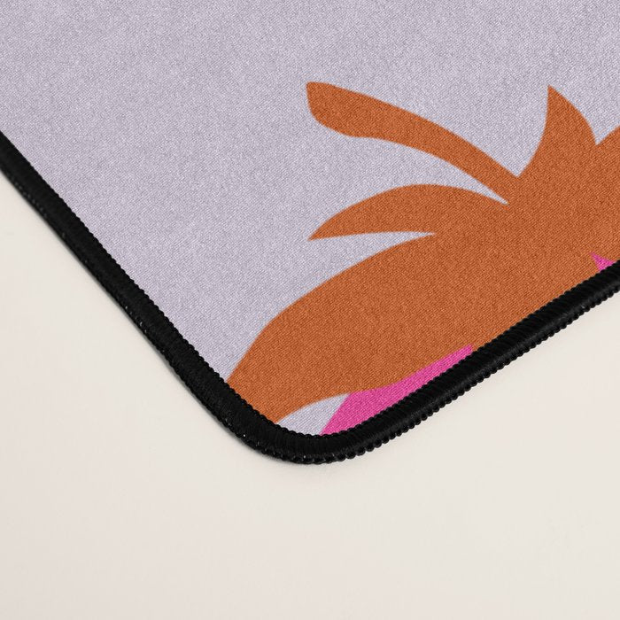 Les Fraises | 03 - Abstract Retro Fruit, Pink And Purple Print Preppy Strawberries Desk Mat Gallery Image 4