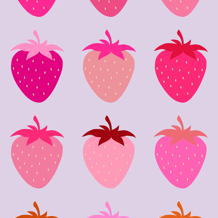 Les Fraises | 03 - Abstract Retro Fruit, Pink And Purple Print Preppy Strawberries Coffee Mug Gallery Image 2