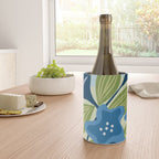 Blue Flowers and Green Leaves Wine Chiller Gallery Image 4