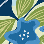 Blue Flowers and Green Leaves Coffee Mug Gallery Image 2