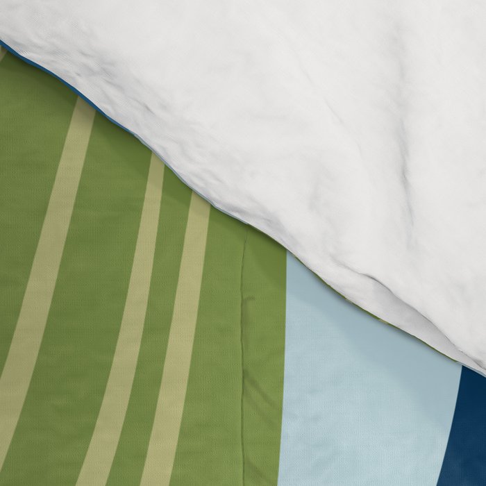 Blue Flowers and Green Leaves Comforter Gallery Image 4