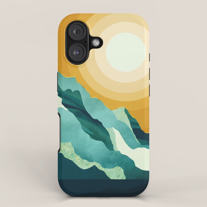 Retro Mountain Sunset iPhone Case Gallery Image 1