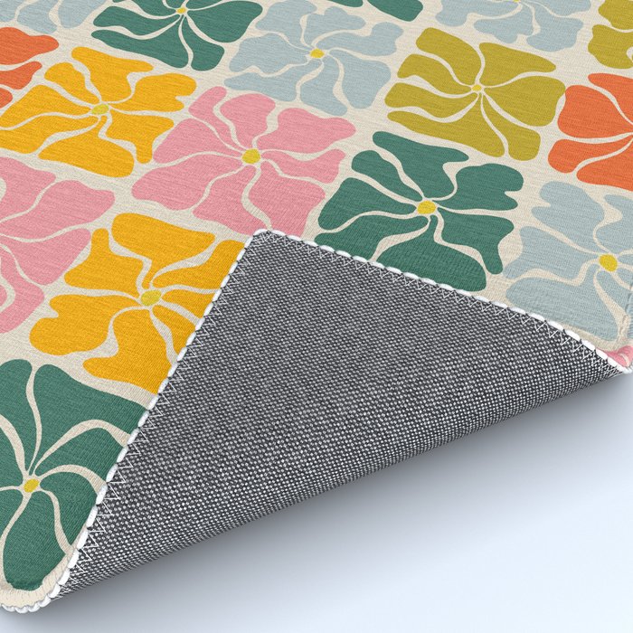 Vibrant Floral Quilt Pattern Rug Gallery Image 4