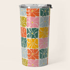 Vibrant Floral Quilt Pattern Travel Mug Gallery Image 2