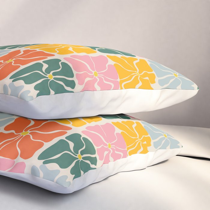 Vibrant Floral Quilt Pattern Pillow Sham Gallery Image 3
