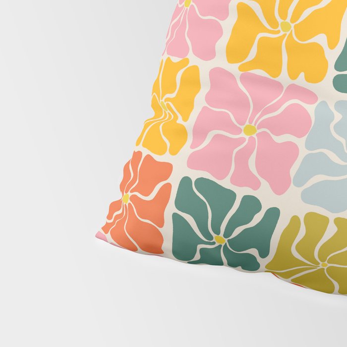 Vibrant Floral Quilt Pattern Pillow Sham Gallery Image 4