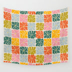 Vibrant Floral Quilt Pattern Wall Tapestry Gallery Image 4