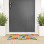 Vibrant Floral Quilt Pattern Welcome Mat Gallery Image 3
