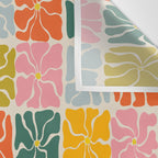 Vibrant Floral Quilt Pattern Wall Tapestry Gallery Image 3