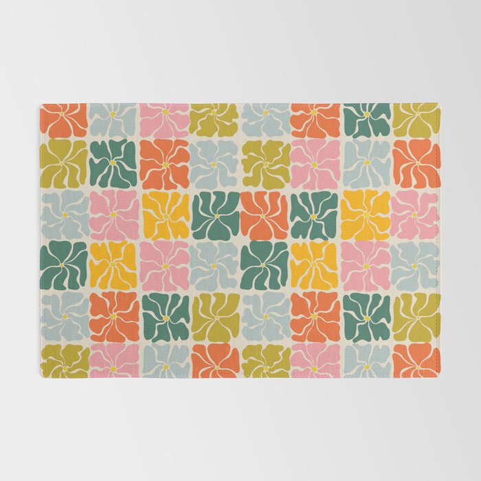Vibrant Floral Quilt Pattern Rug Gallery Image 2
