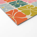 Vibrant Floral Quilt Pattern Welcome Mat Gallery Image 2
