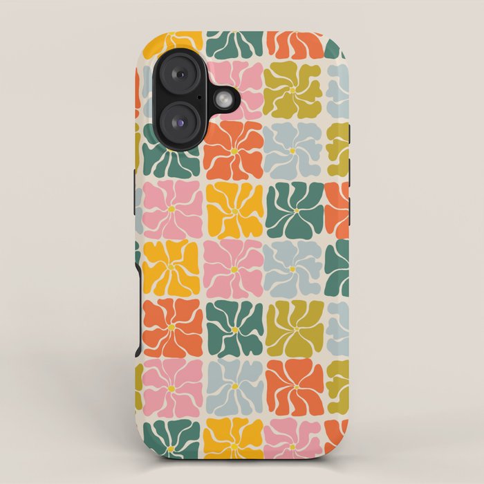 Vibrant Floral Quilt Pattern iPhone Case Gallery Image 1