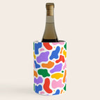 Colorful abstract organic shape art pattern Wine Chiller Gallery Image 1