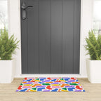 Colorful abstract organic shape art pattern Welcome Mat Gallery Image 3