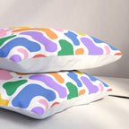 Colorful abstract organic shape art pattern Pillow Sham Gallery Image 3