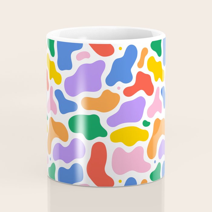 Colorful abstract organic shape art pattern Coffee Mug Gallery Image 4