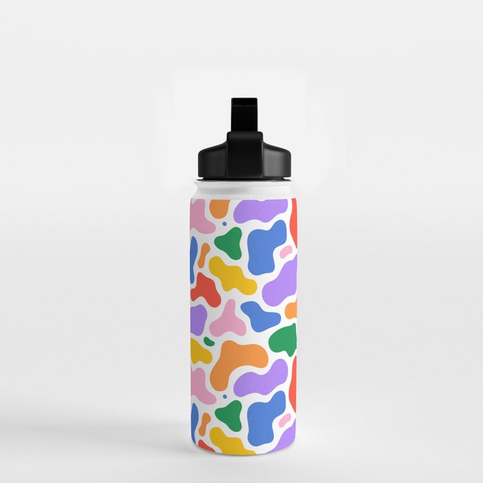 Colorful abstract organic shape art pattern Water Bottle Gallery Image 2