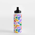 Colorful abstract organic shape art pattern Water Bottle Gallery Image 2