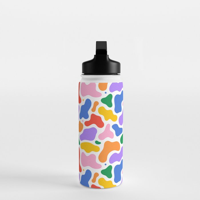Colorful abstract organic shape art pattern Water Bottle Gallery Image 3
